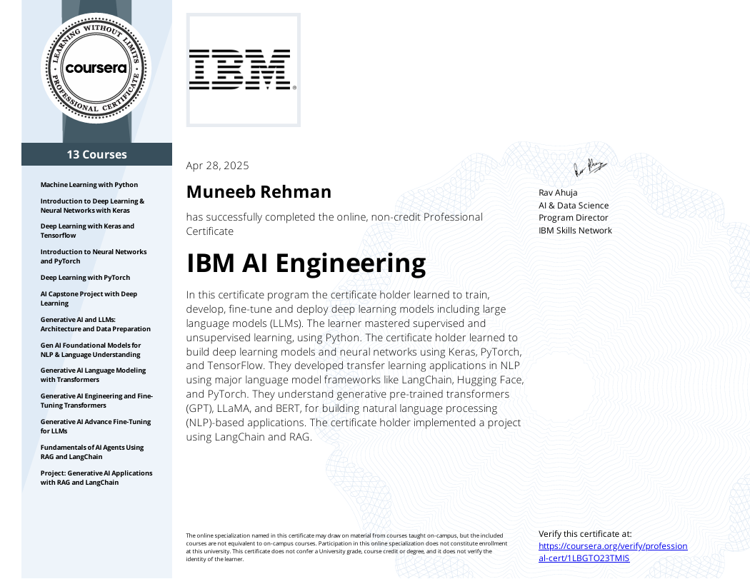 AI Engineer Certification